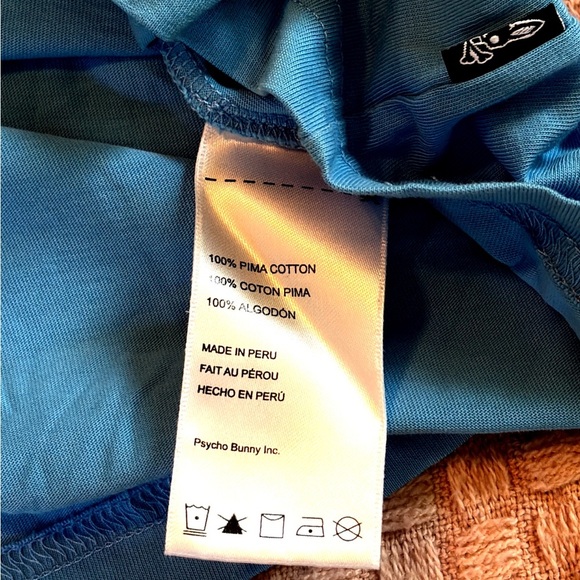 Psycho Bunny Men’s T-Shirt in Blue with Pink and Black Design size 3 (XS) - Picture 4 of 6